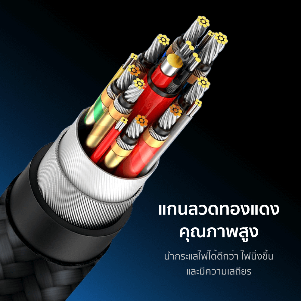 สายชาร์จไนลอนถัก ZTEC รุ่น ZC631 USB-C to USB-C 1 เมตร สีเทา (เชื่อมต่อภาพ 8K)_9